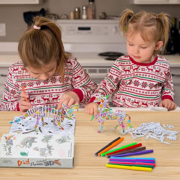 3D-puslespill DIY håndverkssett for barn, jenter og gutter 6-12 år - Beste G