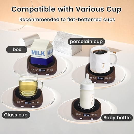 (NO Kopp) med 3 temperaturinnstillinger, kaffeplate med A