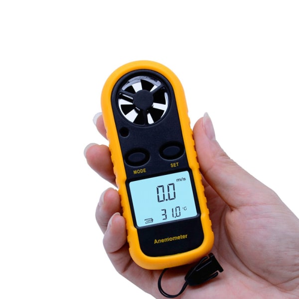 Mini digital anemometer anemometer med skyddande fodral, mini ane