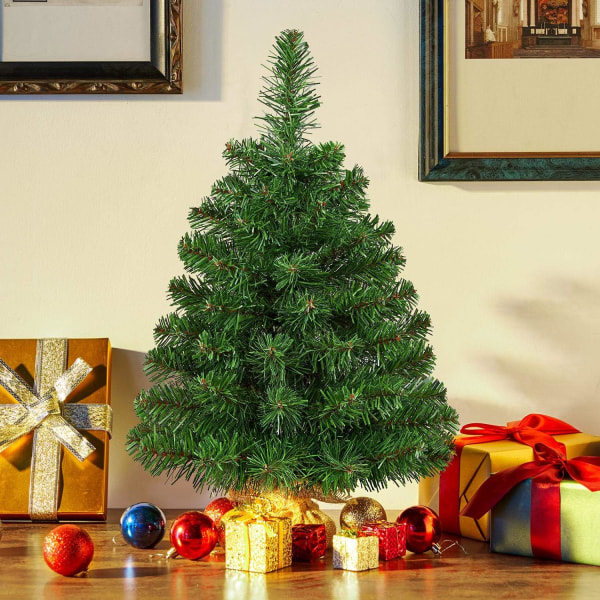 Mini juletræ kunstig bordplade juletræ PVC tips juletræ