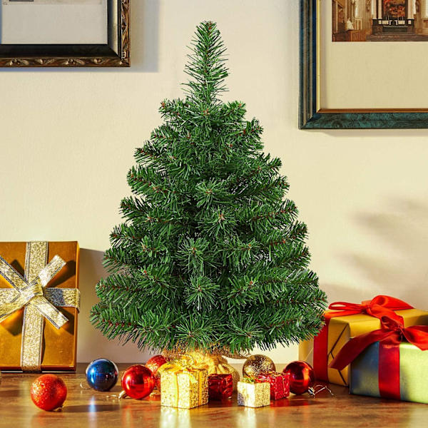 Mini julgran konstgjord bordsjulgran PVC-toppar julgran