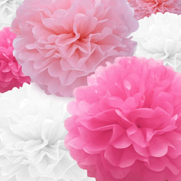 21 stk. Vindue Loft Dekoration Papir Blomsterbold Honeycomb B