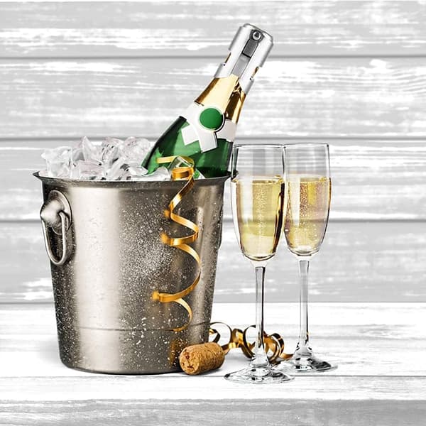 3 stk. Champagne Stopper, Rustfrie Stål Champagne Stoppere, S