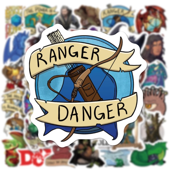 50 stk. Dungeons & Dragons OL graffiti-klistermærker til bærbar computer, bil, tr