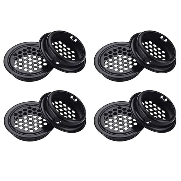 8 stk runde ventilasjonsgitter med hull