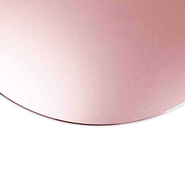 Rund musematte i aluminiumlegering (1 stk rosegull)