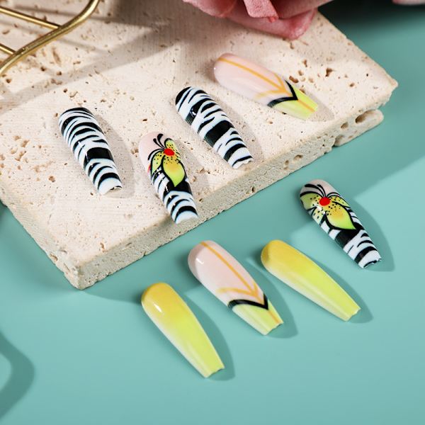24 Ballet Negle, Gelélim, Bærbare Falske Negle, Manicure Patch