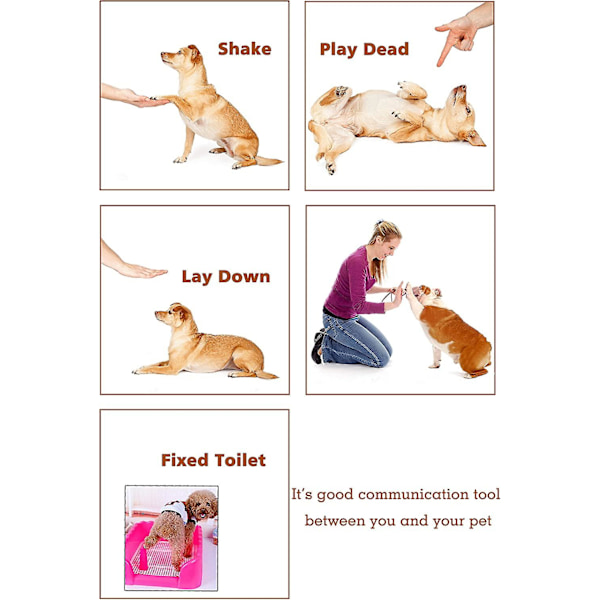 Pet Training Clicker, 2 Pack, med håndleddsrem, Dog Training Clic