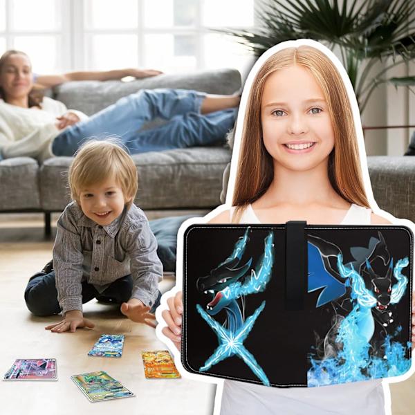 (400 Blå Lommebindere) Samlekort Binder til TCG Spilkort,