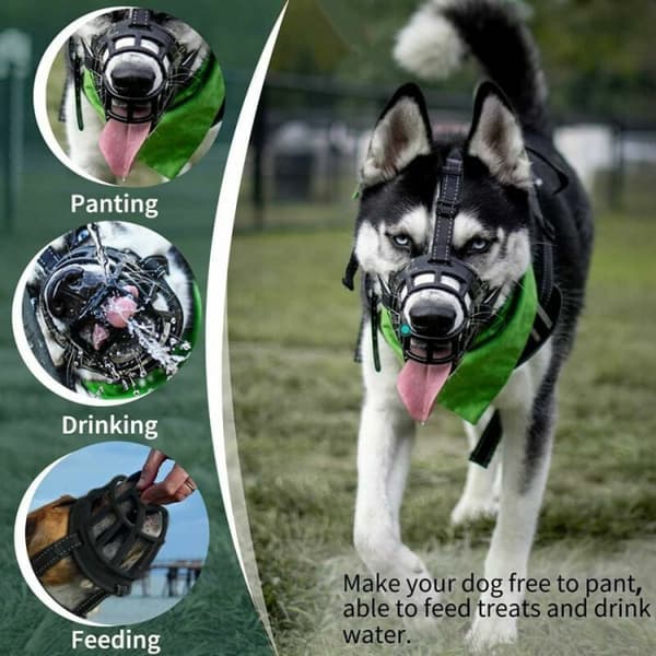 Hunde munnkurv, Silikon munnkurv for små, mellomstore og store hunder, Sof