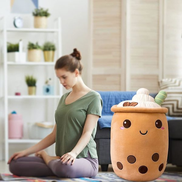 Plysjleke, Bubble Tea plysj pute, plysj dekorativ pute, søt