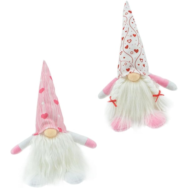 2 stk Svensk nisse Hjerte Gnome Doll Ornament Svenske Gnomes