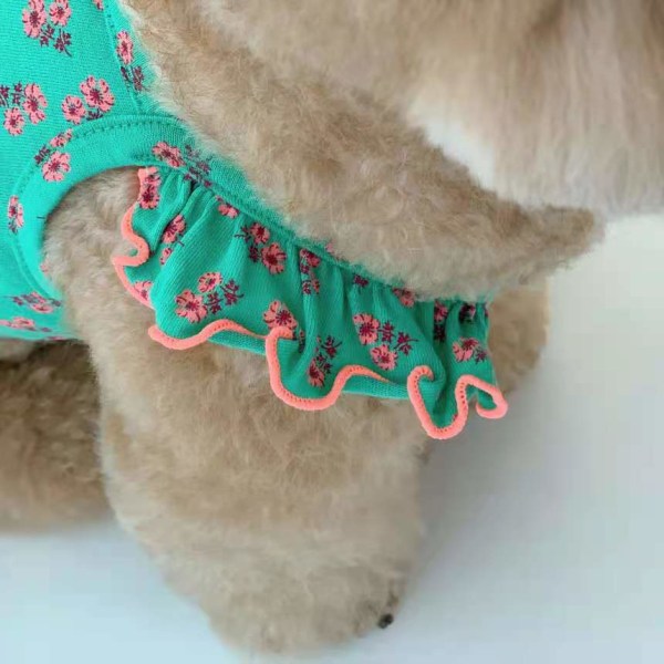 T-shirts til små hvalpe, sommerhvalpe, blomstertrøjer, hvalpeklæder, kæledyrstrøjer, tøj til små hunde og katte, 3-pak (S)
