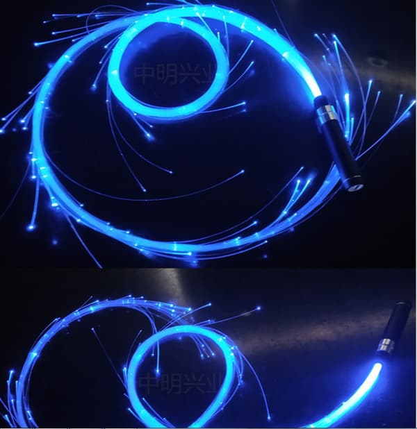 LED-kuituoptinen piiska tanssitilapiiska Super Bright Light Effect