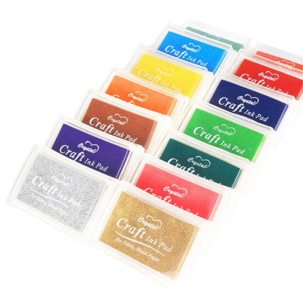 Craft Ink Pad Stamp Partner DIY Farve, 15 Farve Craft Ink Pads til