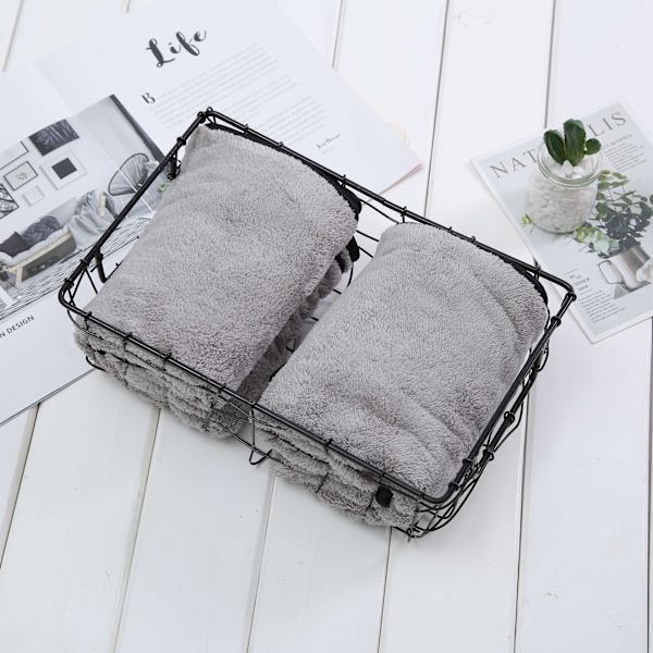 Högdensitets korallfleece biltorkare mikrofiber förtjockad biltvättduk 40*100cm vattenabsorberande snabbtorkande handduk (2 stycken grå)