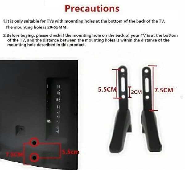 Universal TV-fod base mount til 32-65 tommer Samsung