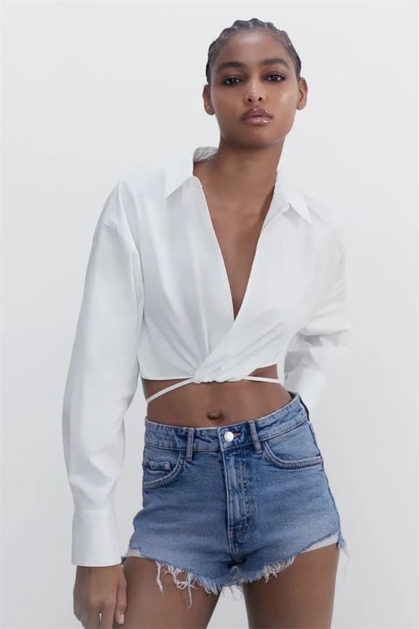 Dameshorts Denim Blå M