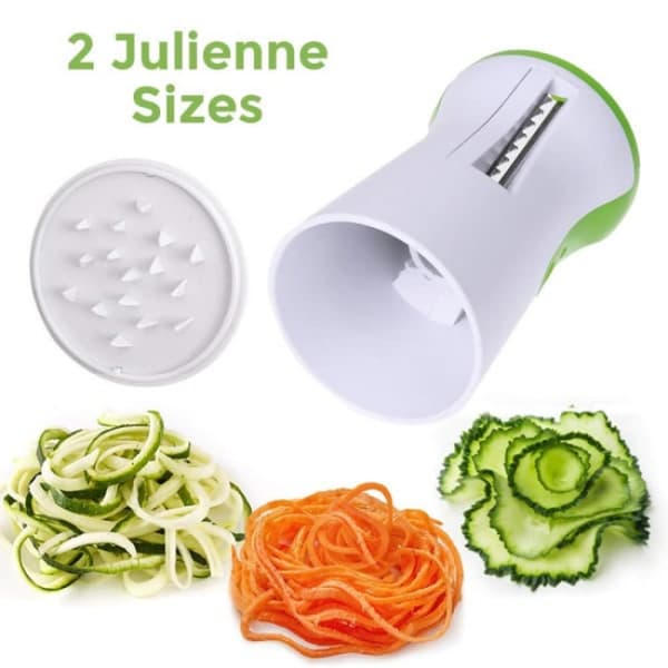 Kraftig spiralizer grønnsakskutter hvit+grønn 14*7cm