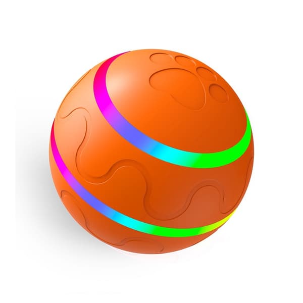 Orange Interaktivt kæledyr legetøjsbold hundelegetøjsbold selvkørende kattelegetøj