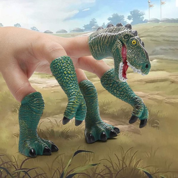 Dinosaurie finger- och handdocka Dino T-rex dockor djur Raptor