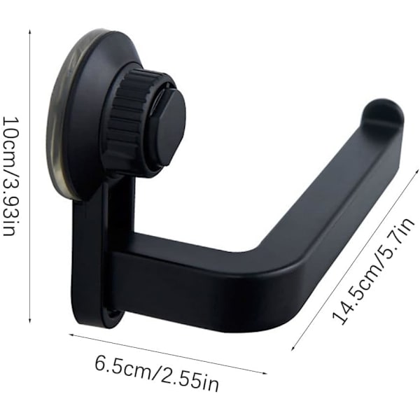 (sort) Selvklæbende toiletrulleholder, klæbende toiletrulle