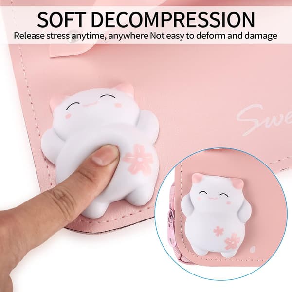 (Rose)Trousse à Trois Compartiments pour Filles, Grande Trousse à