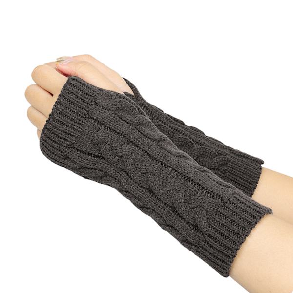 1 par fingerløse handsker Halvfinger handsker, varme vinterhandsker