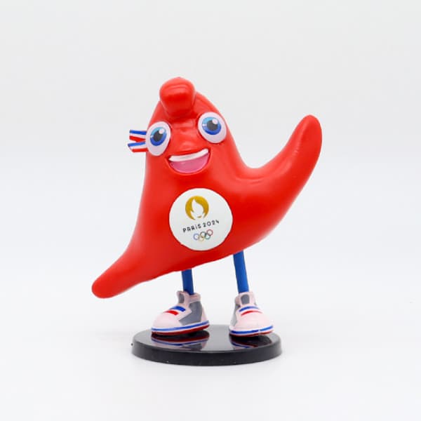 2 kpl. 2024 olympiamaskotin hahmo, paralympiamaskotin hahmo, 11 x