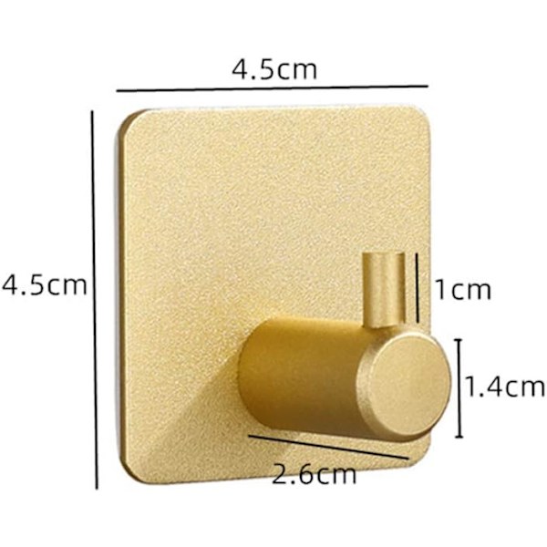 Rymdlast aluminium självhäftande krokar elegant stil kök/badrum/dörr