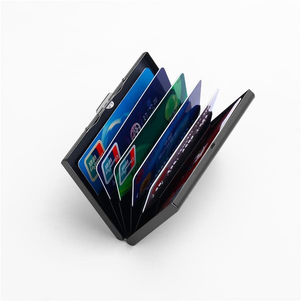 Slim RFID-kreditkortskyddsplånbok, blockera identitetstjuvar, S
