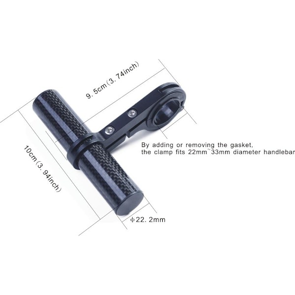 Sykkelstyreforlenger i karbonfiber med brakett i aluminiumlegering C