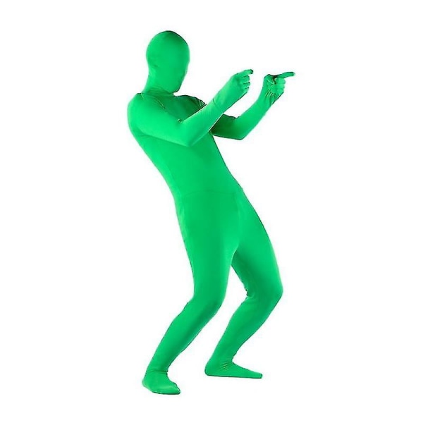 Stretch Body Grønn Skjermdrakt Videofargetast Komfortabel Bakgr