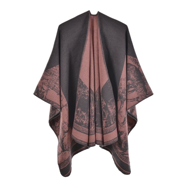 Rosa utomhus sjal casual sjal retro färgblockering varm sjal o