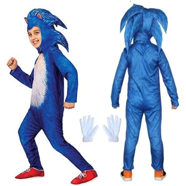Sonic The Hedgehog Kids Halloween Cosplay kostymesett, barn S