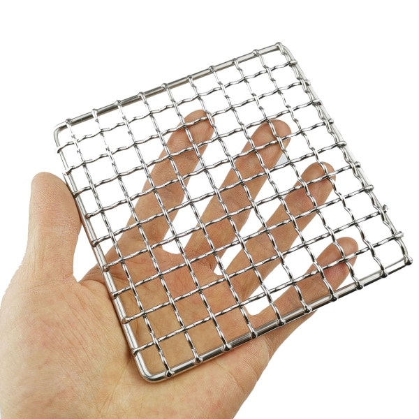 BBQ Grill Net Rustfrit Stål Net Stativ Rist Vandre Grill Hej Silv