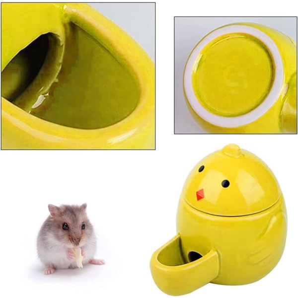 Keramisk vattenautomat för smådjur, hamstermatskål, automatisk