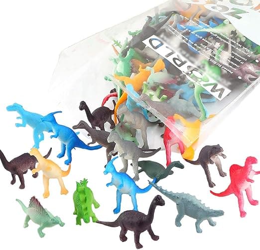 24 stk. Mini Dinosaur Legetøjssæt til Dino Fest Kagepynt -