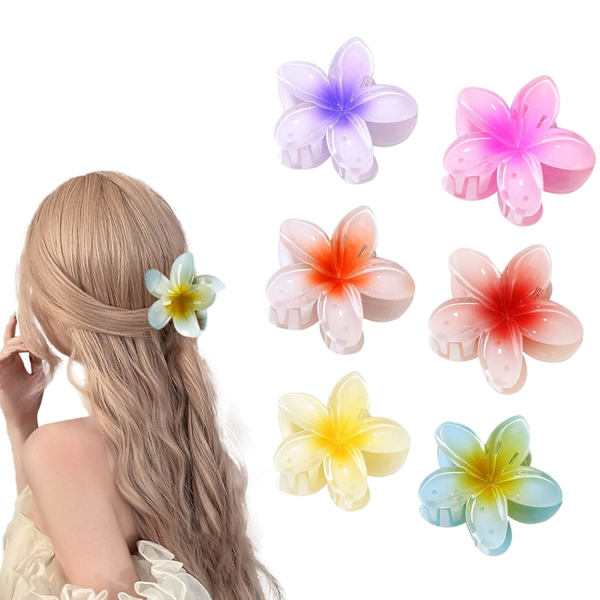 Hawaiian Flower Frangipani hårklemmer store søte blomster hårklemmer