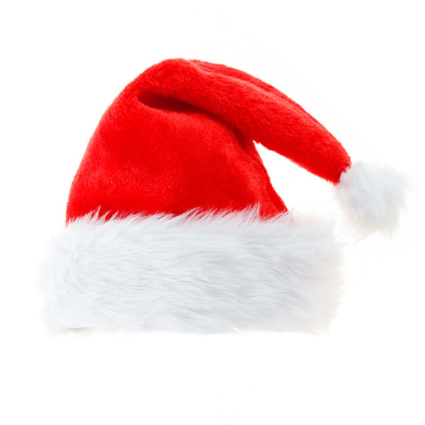 2 pakkausta Joulupukin hattu Pehmeä pehmo jouluhattu Joulupukin hattu aikuisille Velvet Comfort -jouluhatut Erikoispaksu klassinen turkis