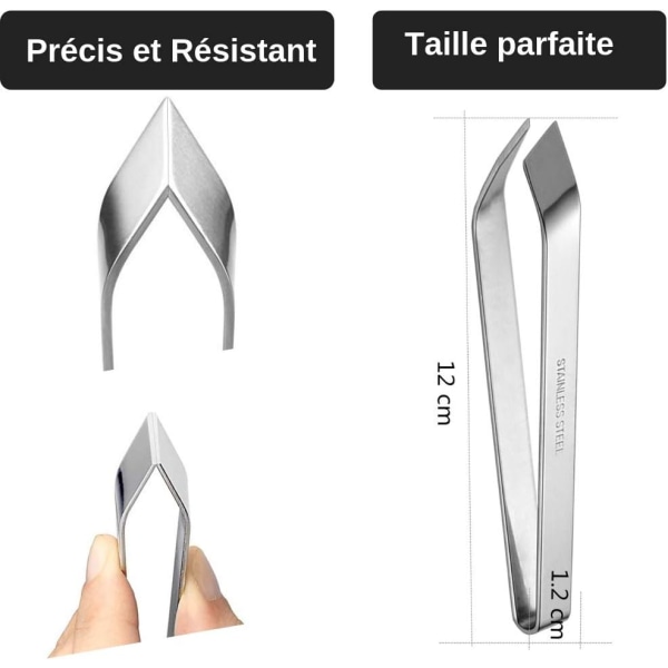 Set med 2 professionella benplockare i rostfritt stål - Fiskplockare