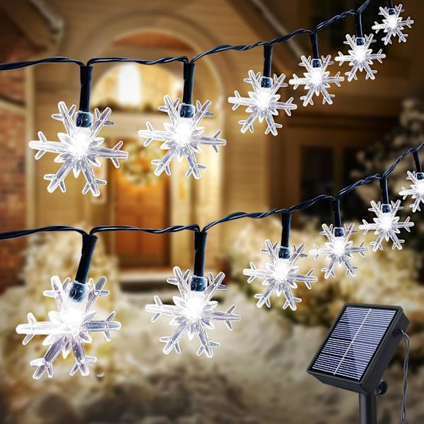 12M 100 LED Lumikide Jouluvalot Vedenpitävä 8 Valotilaa O