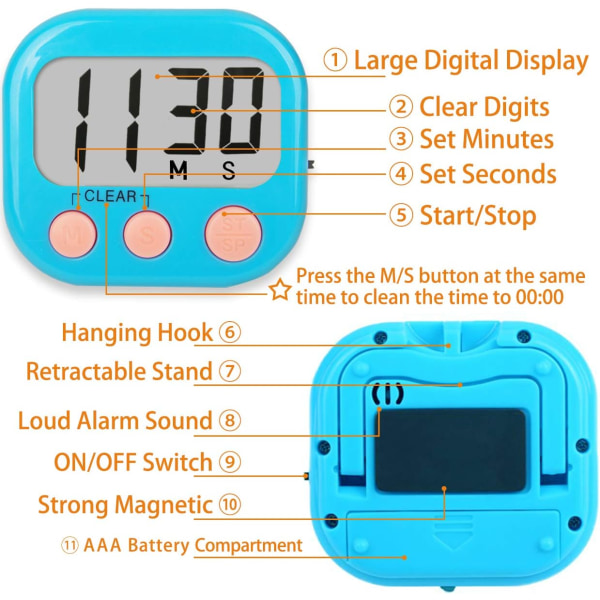 Klassrumstimer för lärare Barn Stor Magnetisk Digital Timer 2