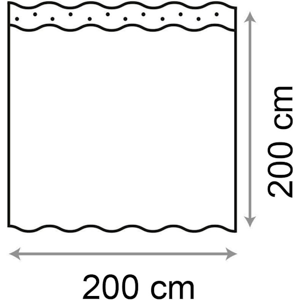Bruseforhæng 200X200cm, Vandtæt Skimmelresistent med Kroge,