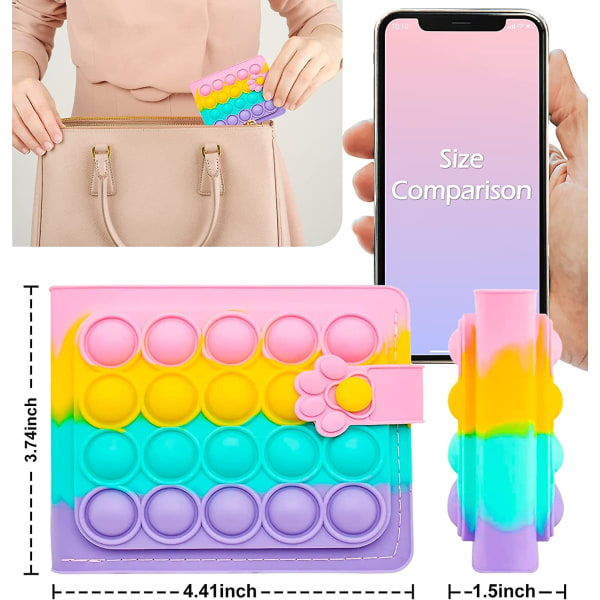 Pop Purse Tegnebog Taske Til Piger Kvinder Fidget Pops Poppet It Cute M