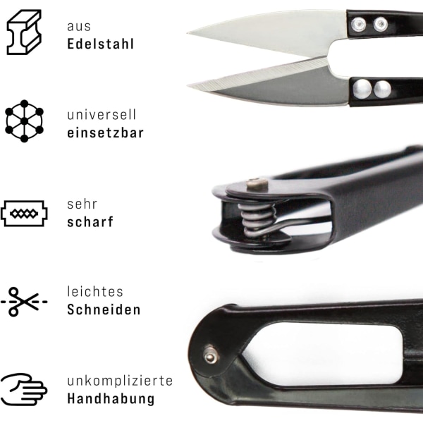 4x Professionelle rustfrie stålsyningssakse - Lille universal