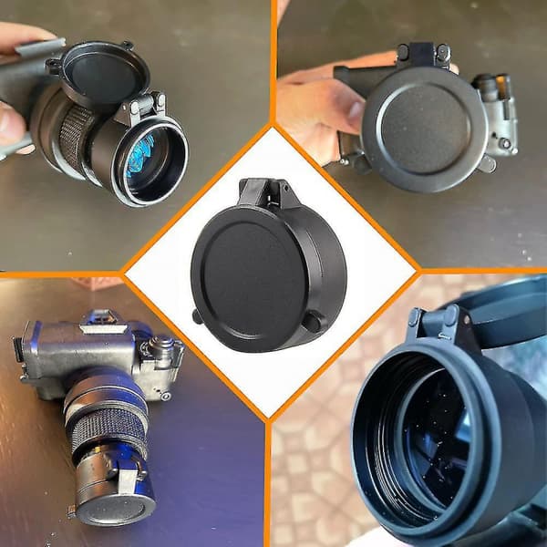 59mm Transparent Rifle Scope Lens Cover Flip Up Quick Spring Prot