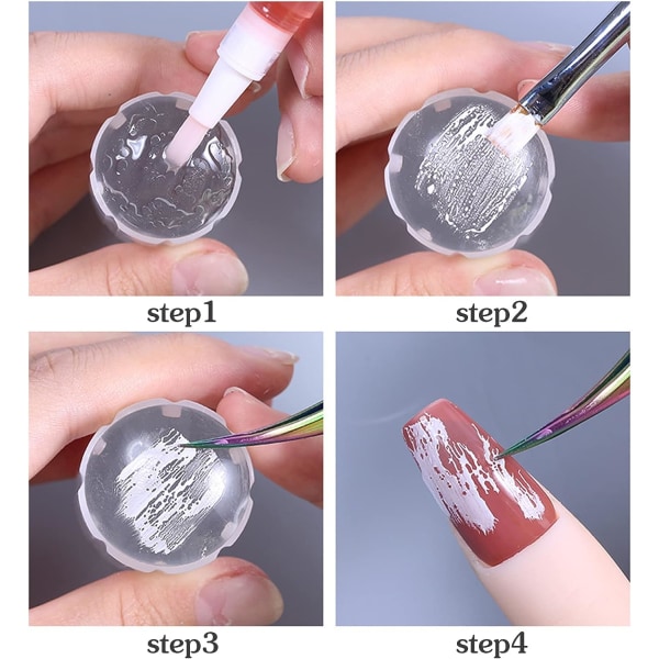 Silikonstämpel för nagelkonst (ljuslila), verktyg för nagelstämpling