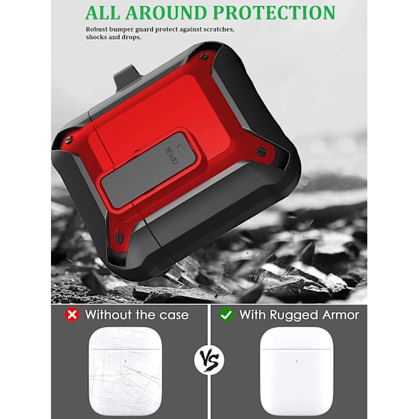 Airpods Cover Cover, [Secure Lock] AirPod Protective Case Mænd Kvinder
