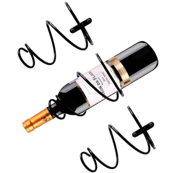 4. vægmonteret flaskeholder Multi-use metal vinholder